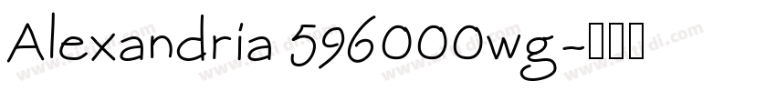 Alexandria 596000wg字体转换